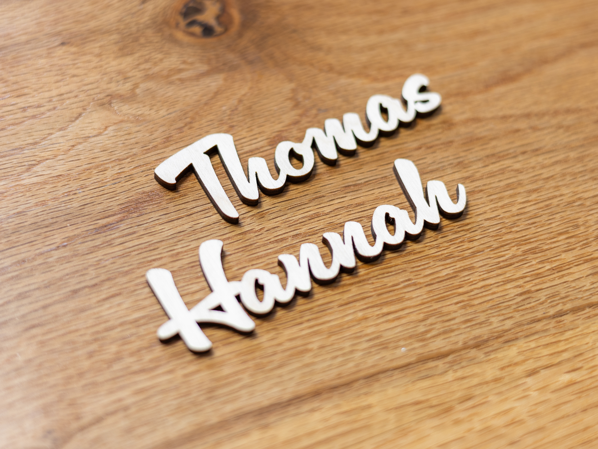 Namenskarten aus Holz